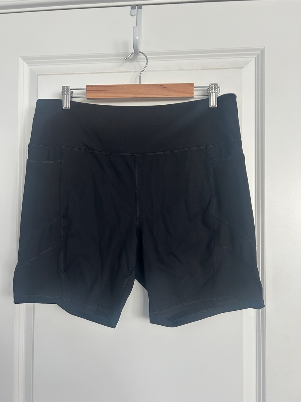 Avia Black Women’s Athletic Shorts with Side Pockets